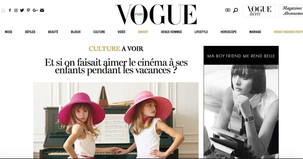 l'Atelier Juliette Moltes a été sélectionné dans le magazine Vogue
