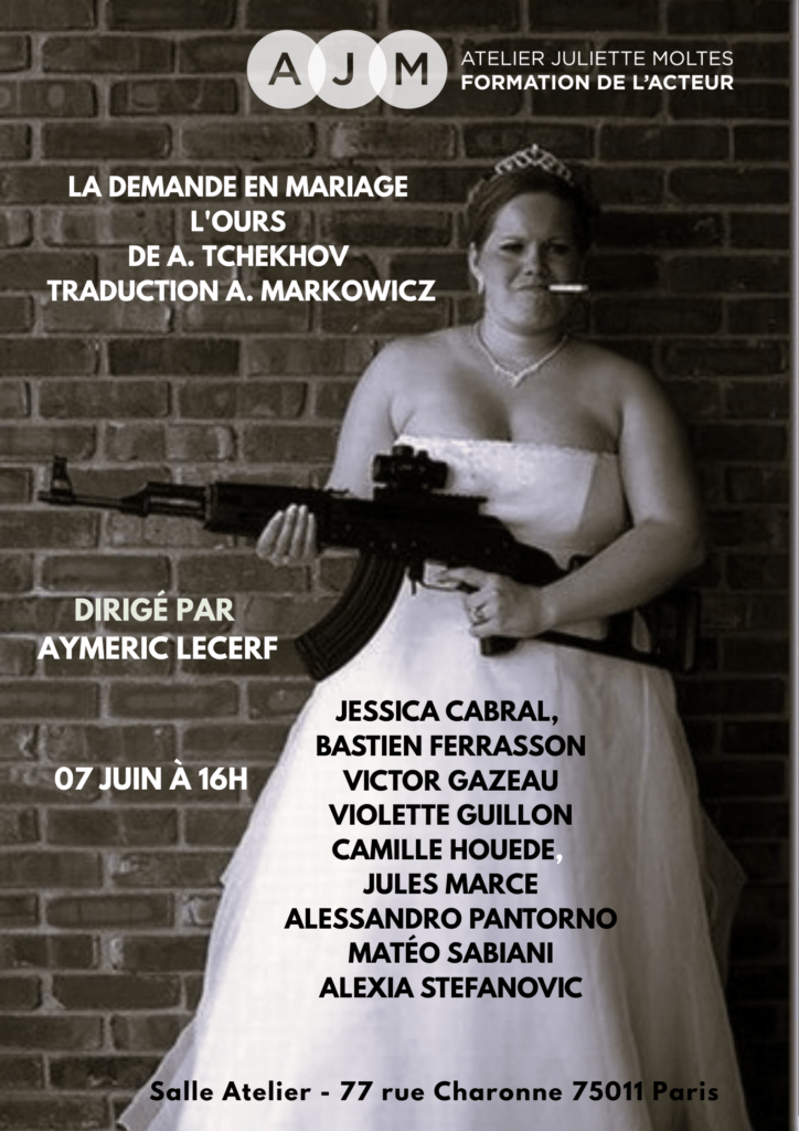 La demande en mariage L'ours de A. Tchekhov Traduction A. Markowicz ATELIER JULIETTE MOLTES