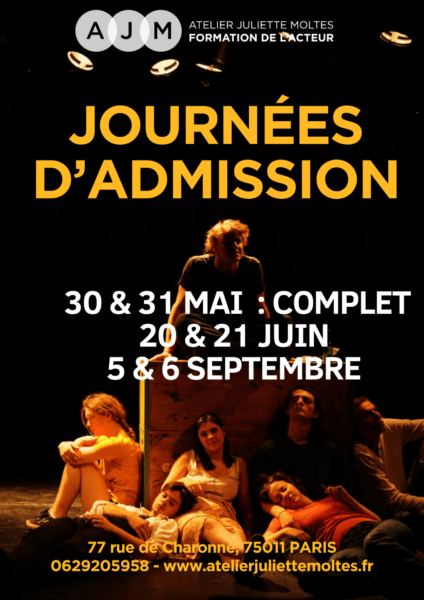 JOURNÉES D'ADMISSION ATELIER JULIETTE MOLTES