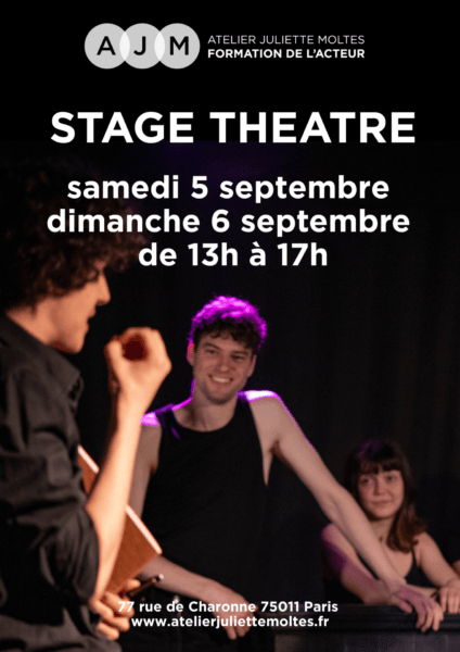 STAGE DE THÉÂTRE ADULTES — RENTRÉE 2026 ATELIER JULIETTE MOLTES